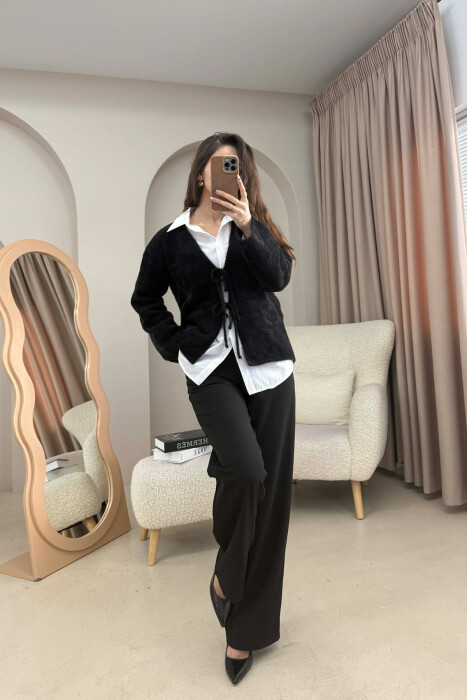 PULOVER ME LIDHESE PER FEMRA NE NGJYRE TE ZEZE - 4