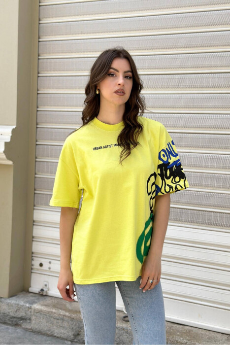 QUOTE WRITING WOMAN SHIRT LEMON/ LIMON - 1