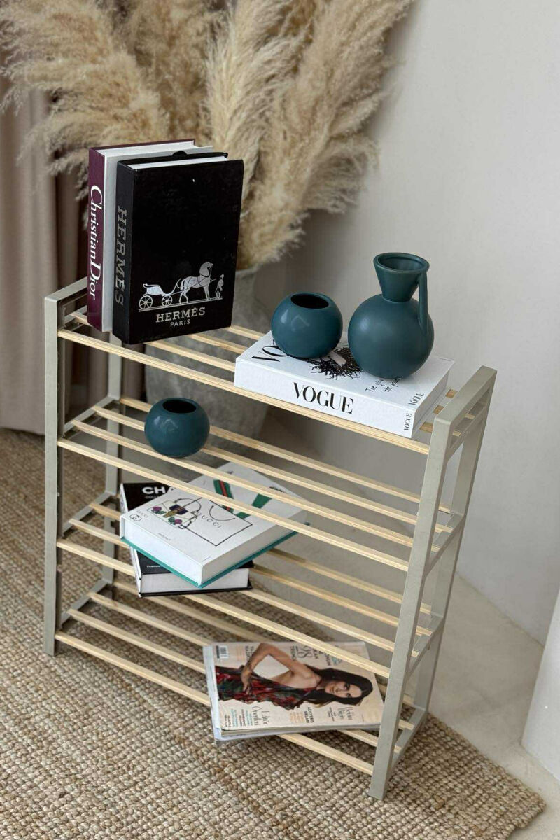 RAFT KËPUCËSH ME KATËR RRESHTA NË NGJYRËN BEZHË - 4