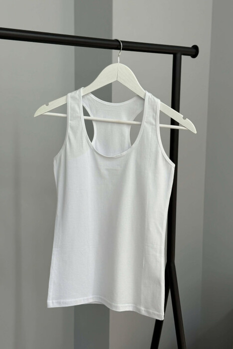 RAMBO STYLE ONE COLOR SIMPLE WOMEN SINGET WHITE-E BARDHE - 3