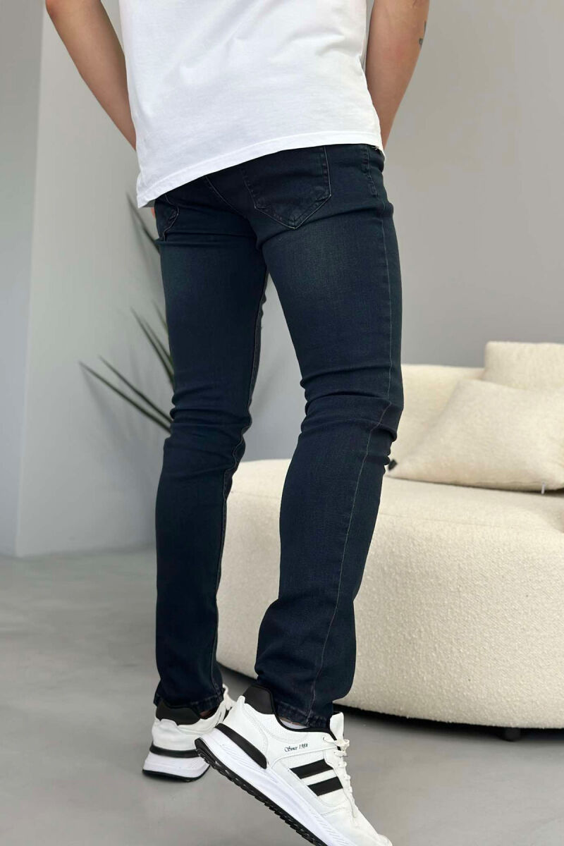 REGULAR DENIM MEN JEANS DARK BLUE/BEE - 3