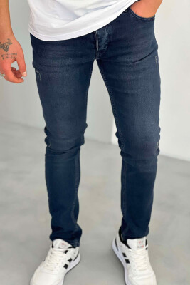 REGULAR ONE COLOR DENIM MEN JEANS DARK BLUE/BEE 