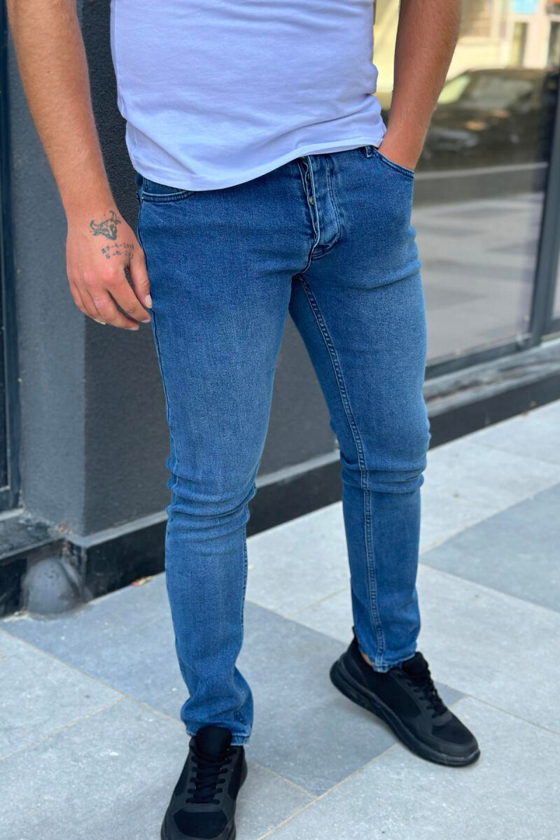 REGULAR SIMPLE MEN JEANS BLUE/BLU - 1