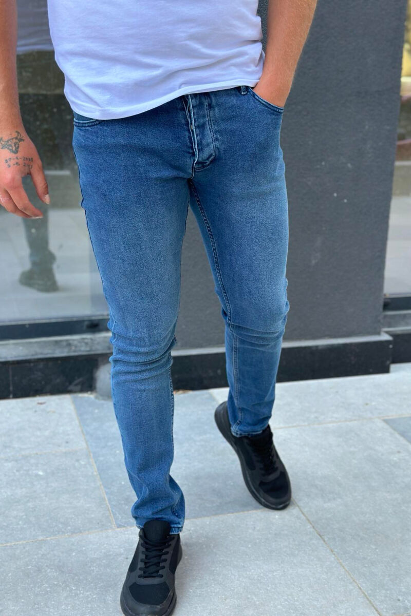 REGULAR SIMPLE MEN JEANS BLUE/BLU - 3