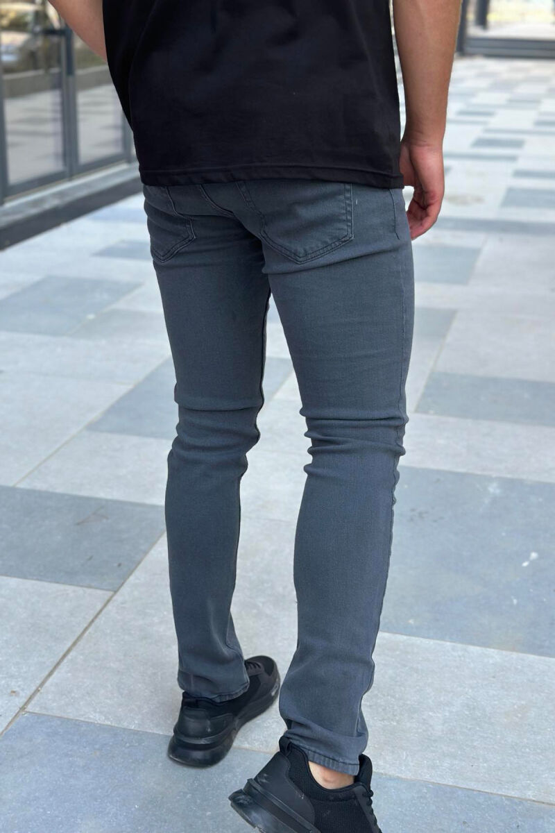 REGULAR SIMPLE MEN JEANS DARK GREY/GEE - 3