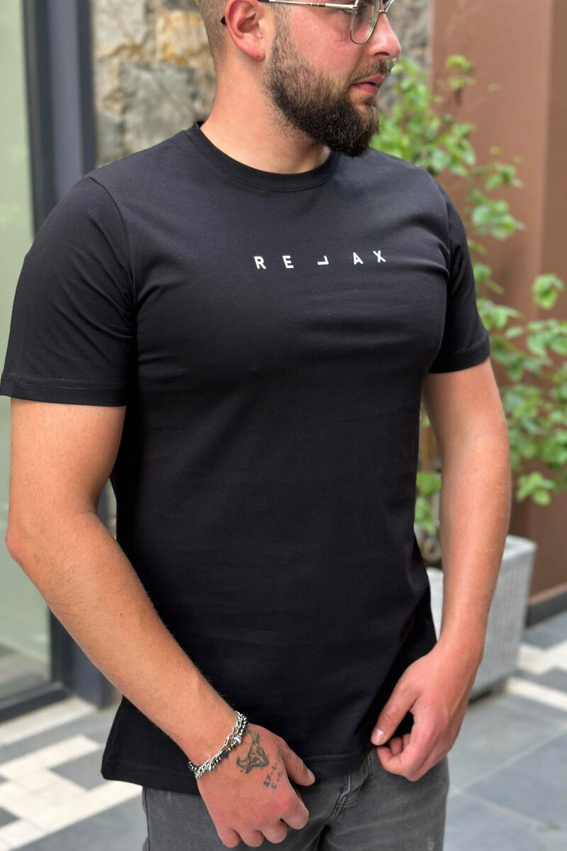 RELAX COTTON MEN T-SHIRT BLACK/ E ZEZE - 1