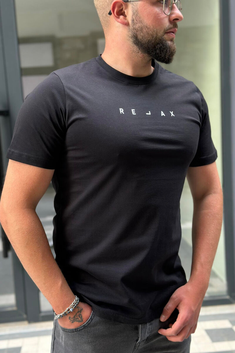 RELAX COTTON MEN T-SHIRT BLACK/ E ZEZE - 3