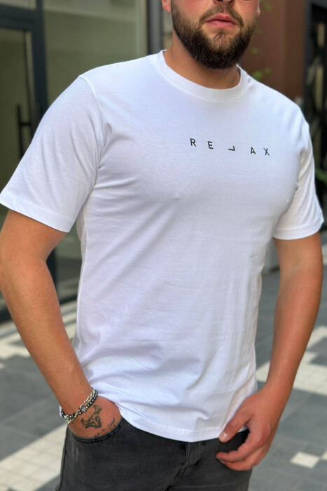 RELAX MEN T-SHIRT WHITE-E BARDHE - 3