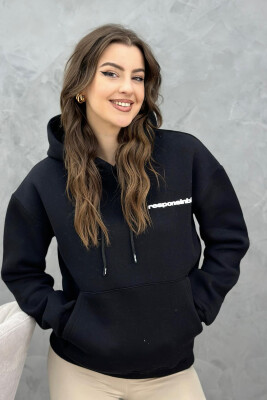 RESPONSINBILITY WOMAN HOODIE BLACK/ E ZEZE 