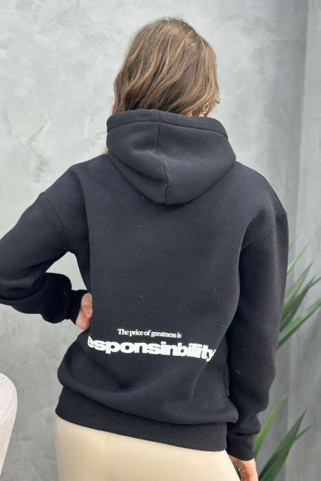 RESPONSINBILITY WOMAN HOODIE BLACK/ E ZEZE - 3