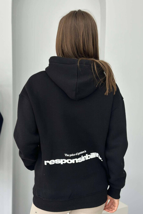 RESPONSINBILITY WOMAN HOODIE BLACK/ E ZEZE - 4