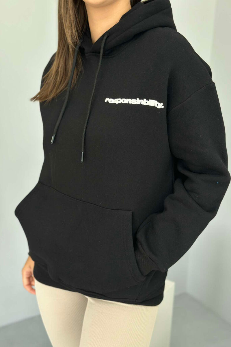 RESPONSINBILITY WOMAN HOODIE BLACK/ E ZEZE - 9