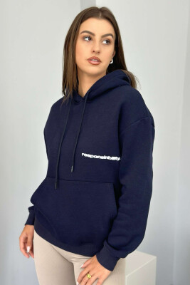 RESPONSINBILITY WOMAN HOODIE DARK BLUE/BEE 