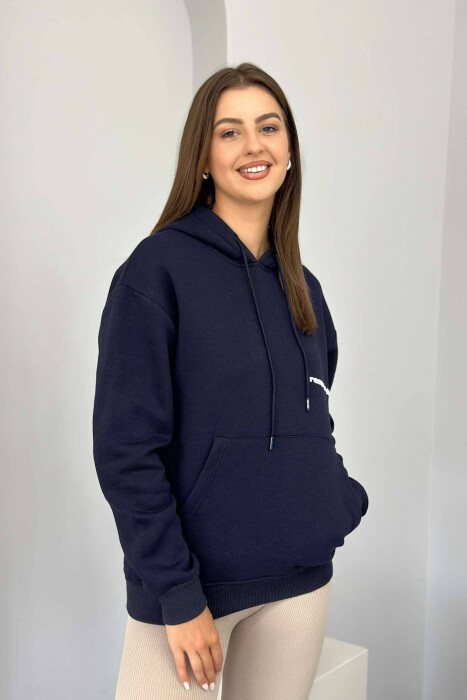 RESPONSINBILITY WOMAN HOODIE DARK BLUE/BEE - 5