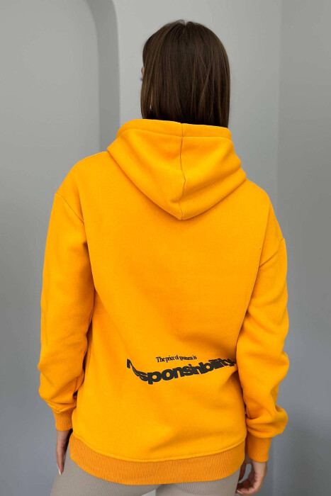 RESPONSINBILITY WOMAN HOODIE MUSTARD/MUSTARDE - 6