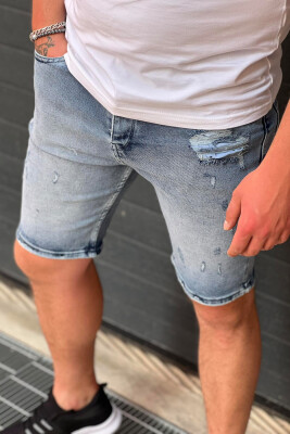 RIPPED MAN SHORT JEANS BLUE/BLU 