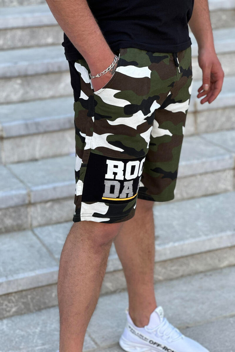 ROCK DA BU WRITTING MAN SHORTS GREEN/JESHILE - 2