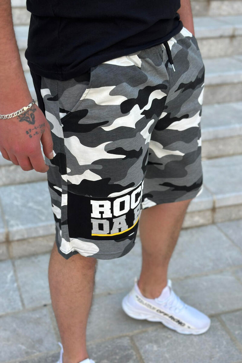 ROCK DA BU WRITTING MAN SHORTS GREY/GRI - 2