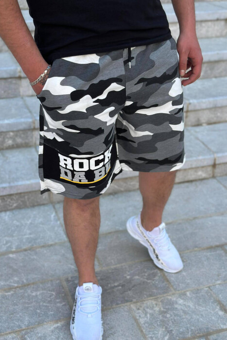 ROCK DA BU WRITTING MAN SHORTS GREY/GRI - 4