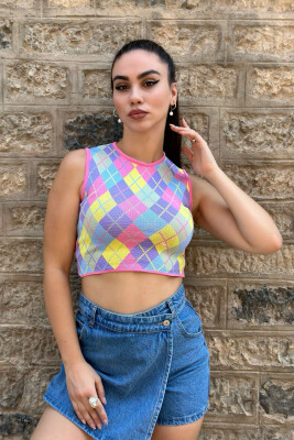 ROMBUS COLORFUL WOMAN TANL TOP PINK/ROZE - 2
