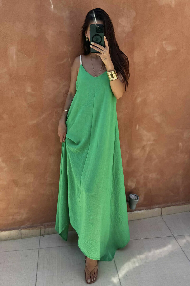 ROPE STRAP DETAIL WOMEN DRESS GREEN/JESHILE - 2