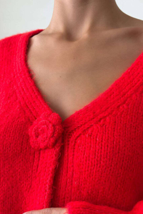 ROSE BUTTONS WOMEN CARDIGAN RED/E KUQE - 2