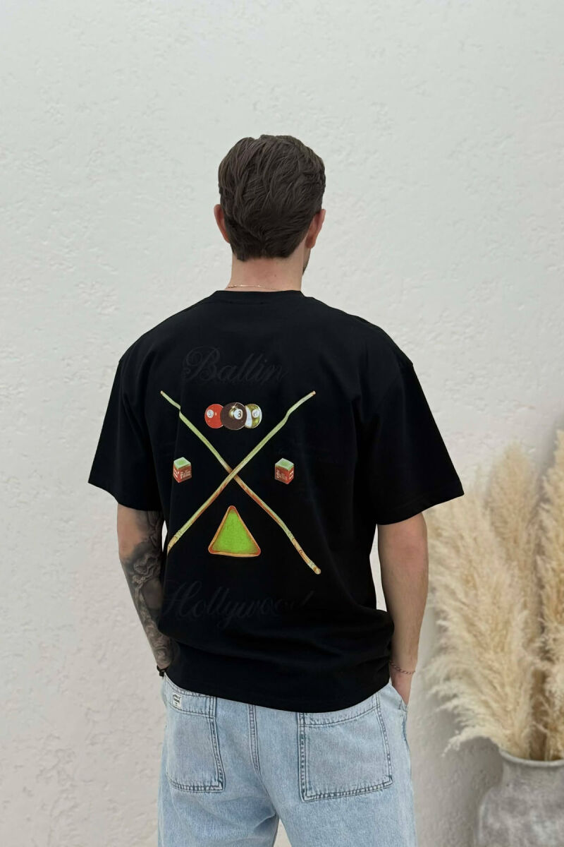 ROUND NECK BACK IMAGE MEN T-SHIRT BLACK/ E ZEZE - 4