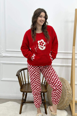 ROUND NECK FLOWER WOMAN PYJAMAS RED/E KUQE 