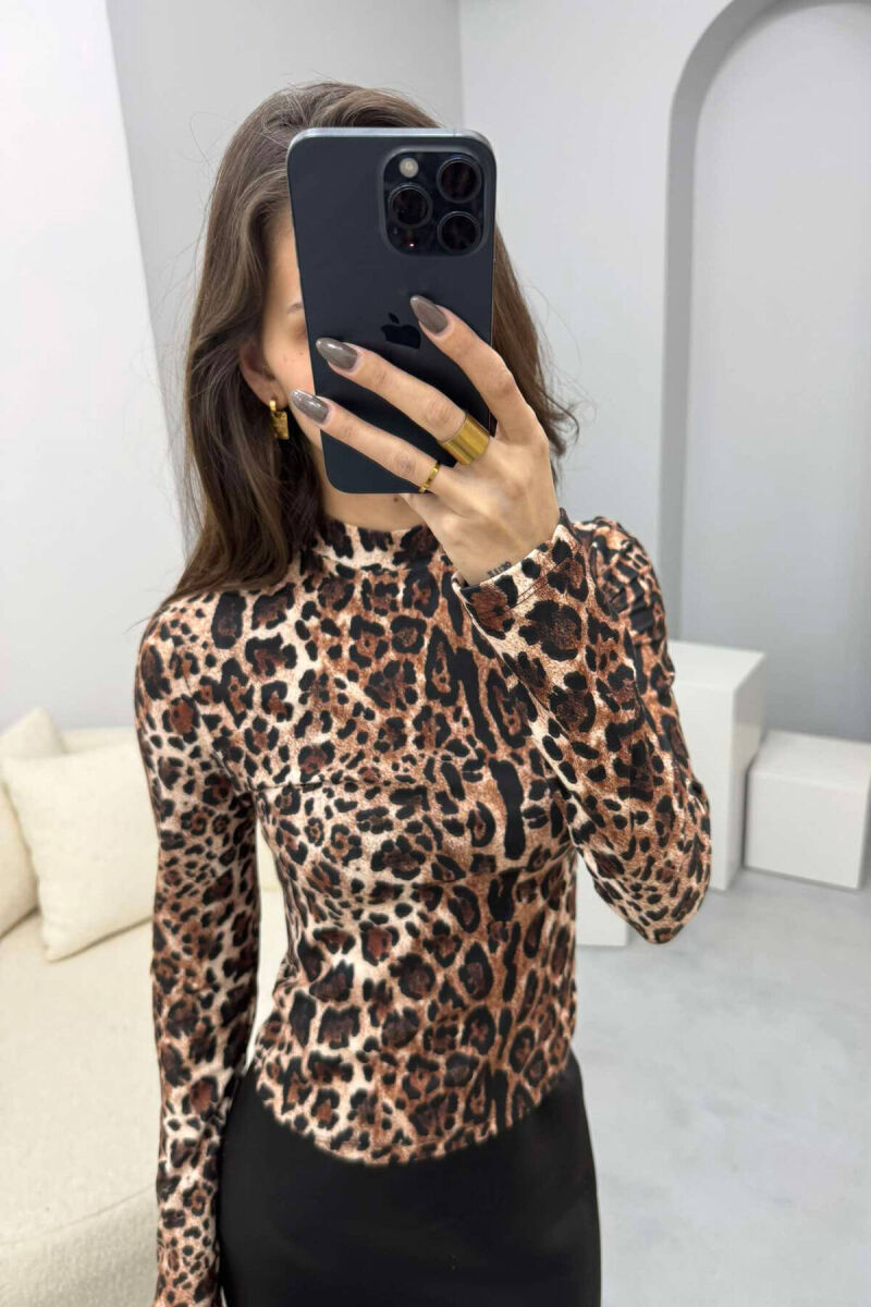 ROUND NECK LEO DESIGN WOMEN SWEATSHIRT LEO/LEOPARD - 2