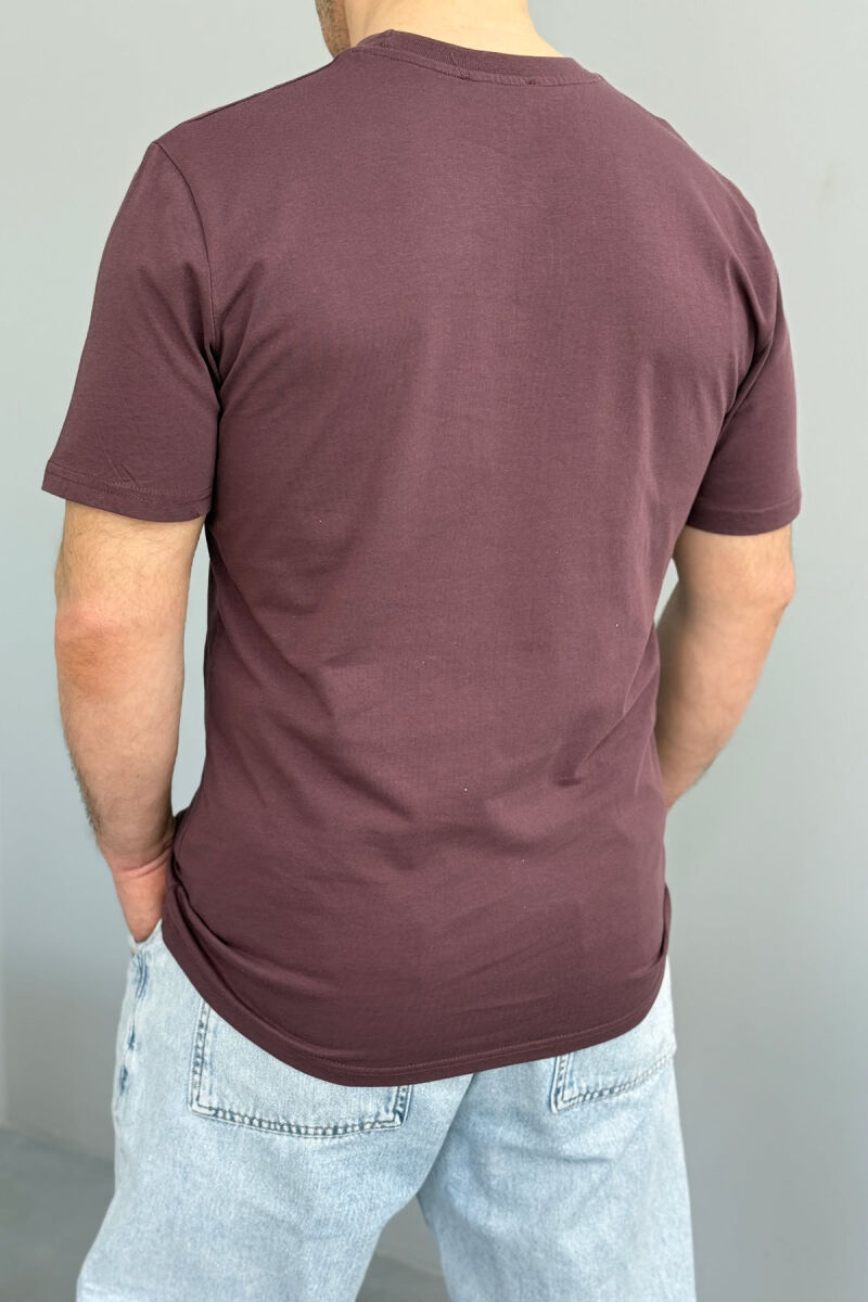 ROUND NECK ONE COLOR MEN T-SHIRT VINEGAR/UTHULL - 3