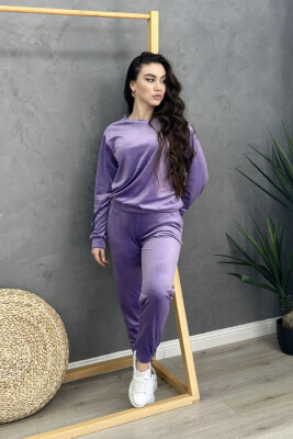 ROUND NECK ONE COLOR WOMAN SUIT PURPLE/LEJLA 