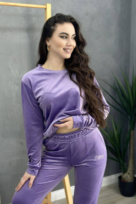 ROUND NECK ONE COLOR WOMAN SUIT PURPLE/LEJLA - 4