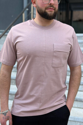 ROUND NECK POCKET ONE COLOR MEN T-SHIRT VINEGAR/UTHULL 