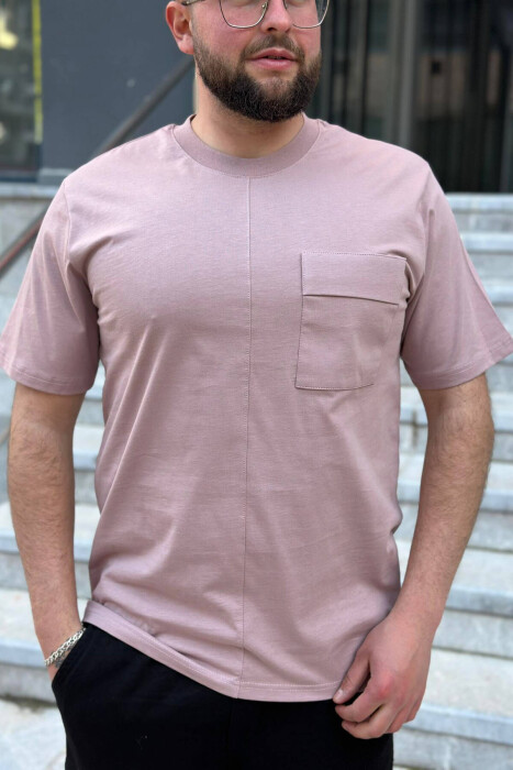 ROUND NECK POCKET ONE COLOR MEN T-SHIRT VINEGAR/UTHULL - 2