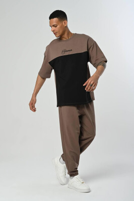 ROUND NECK SIMPLE COTTON MEN SET BLACK-BROWN/ZEKA - 1