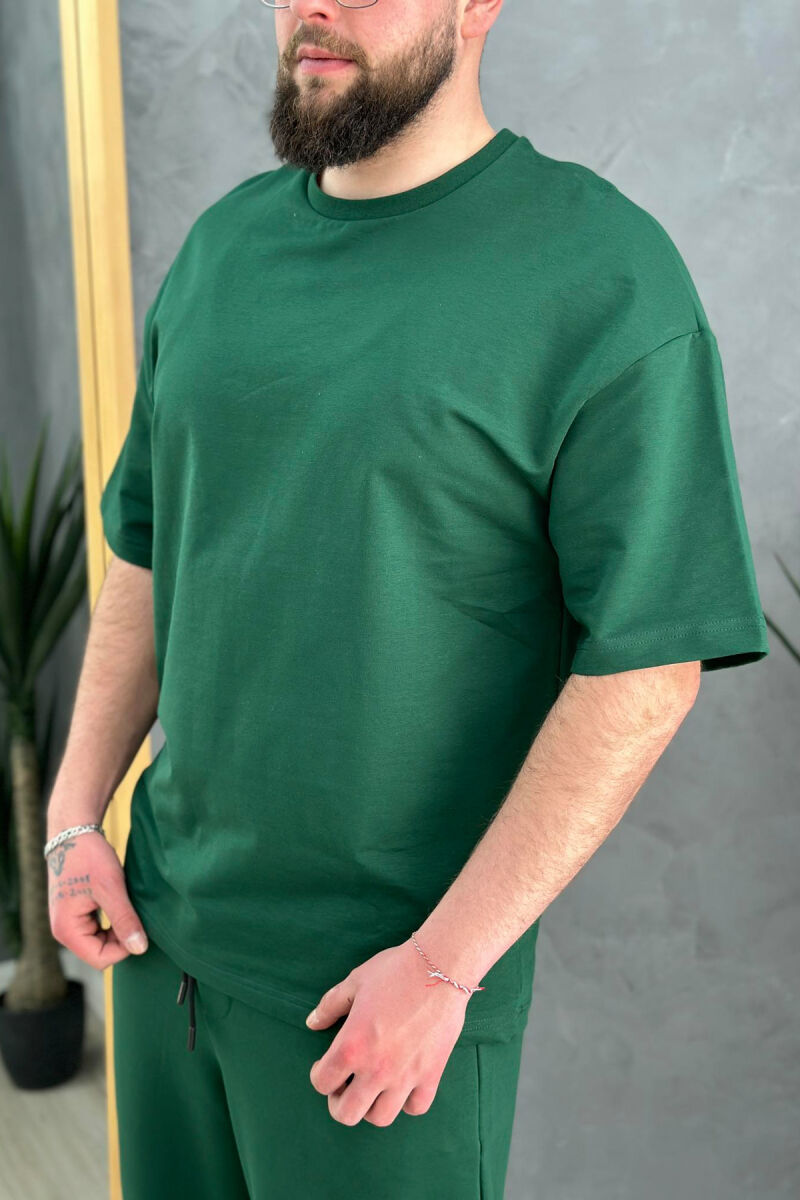 ROUND NECK SIMPLE COTTON MEN SET GREEN/JESHILE - 3