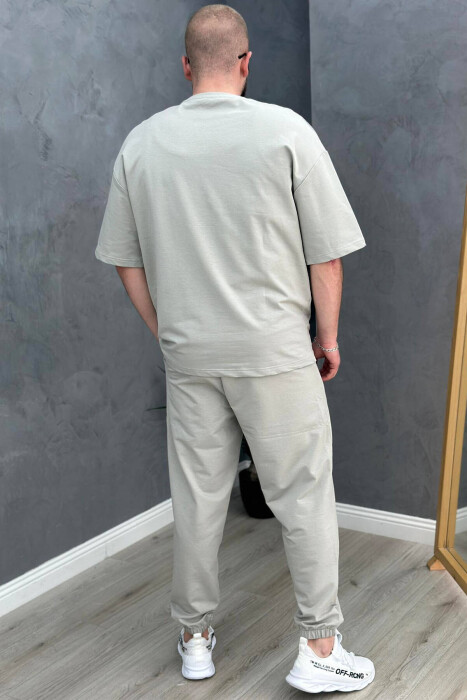 ROUND NECK SIMPLE COTTON MEN SET GREY/GRI - 3
