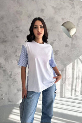 ROUND NECK SIMPLE WOMAN T-SHIRT WHITE-E BARDHE 