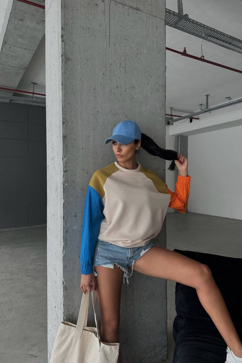 ROUND NECK SIMPLE WOMEN SWEATSHIRT MULTIPLE/SHNGJ - 5