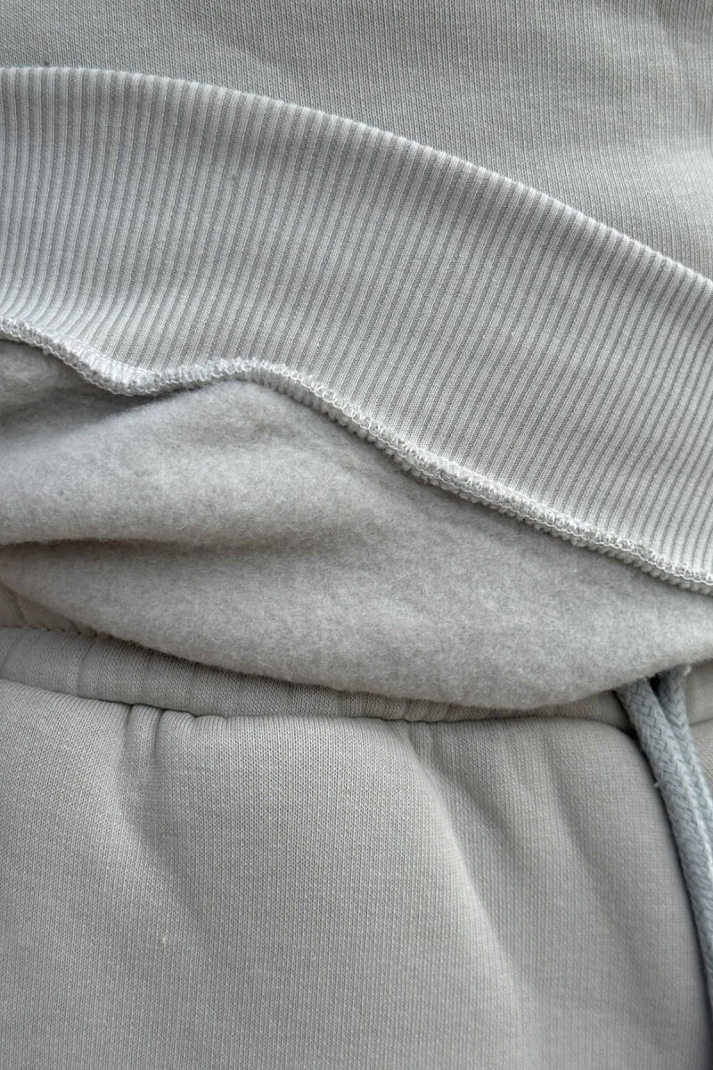 ROUND NECK SWEATSHIRT+JOGGERS FLUFFY MEN SET BRIGHT GREY/GRI E SHNDRITSHME - 3