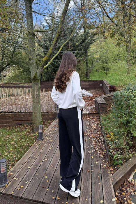 ROUND NECK SWEATSHIRT+SWEATPANTS WOMEN SET BLACK/ E ZEZE - 4