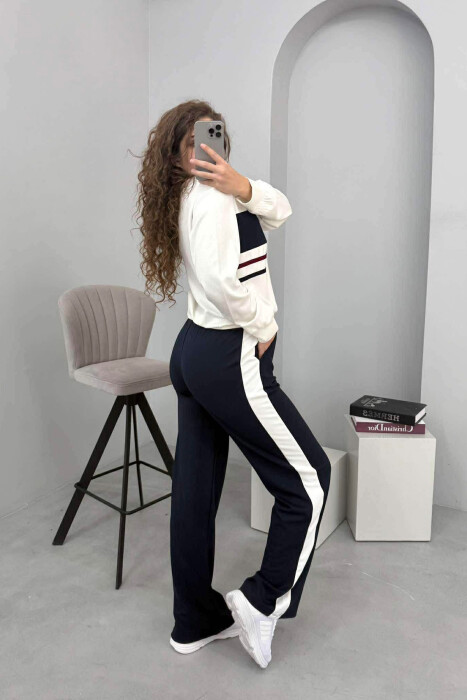 ROUND NECK SWEATSHIRT+SWEATPANTS WOMEN SET BLUE/BLU - 4