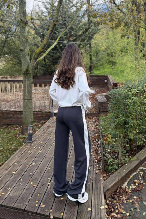 ROUND NECK SWEATSHIRT+SWEATPANTS WOMEN SET DARK GREY/GEE - 4