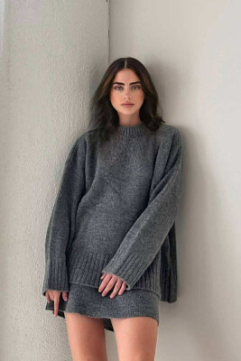 ROUND NECK WOMEN SWEATER GREY/GRI 