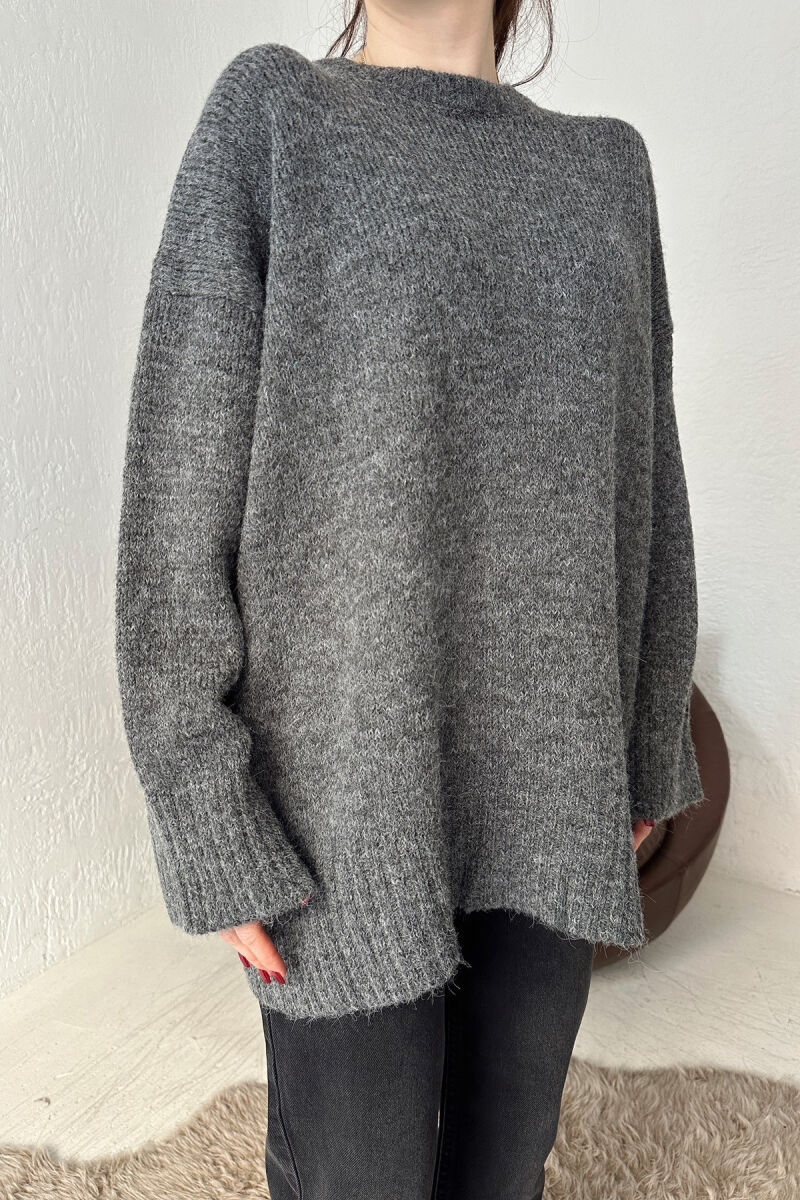 ROUND NECK WOMEN SWEATER GREY/GRI - 4