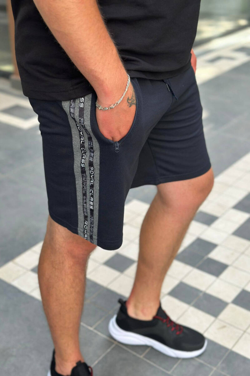 ROYAL CASUAL MAN SHORTS DARK BLUE/BEE - 2
