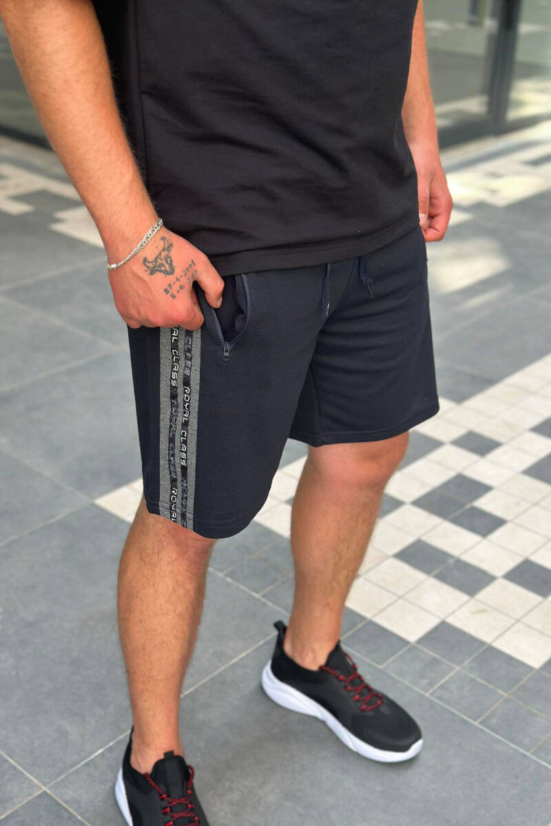 ROYAL CASUAL MAN SHORTS DARK BLUE/BEE - 3
