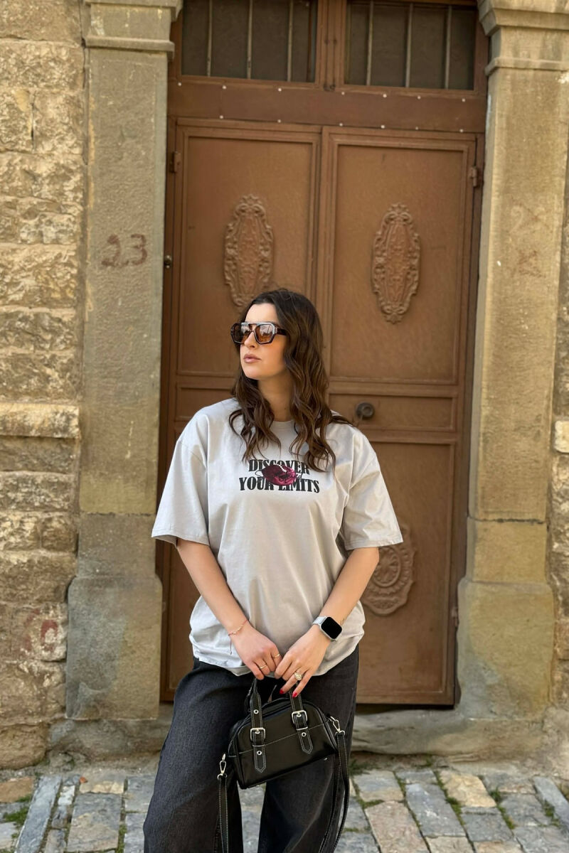 RUGBY IMAGE SIMPLE WOMEN T-SHIRT+ 6 PAIR SOCKS LIGHT GREY/GZ - 3