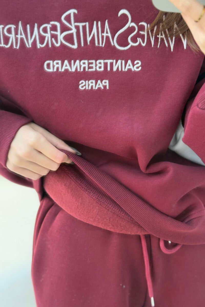 SAINTBERNARD FLUFFY WOMEN SET BURGUNDY/VISHNJE - 3