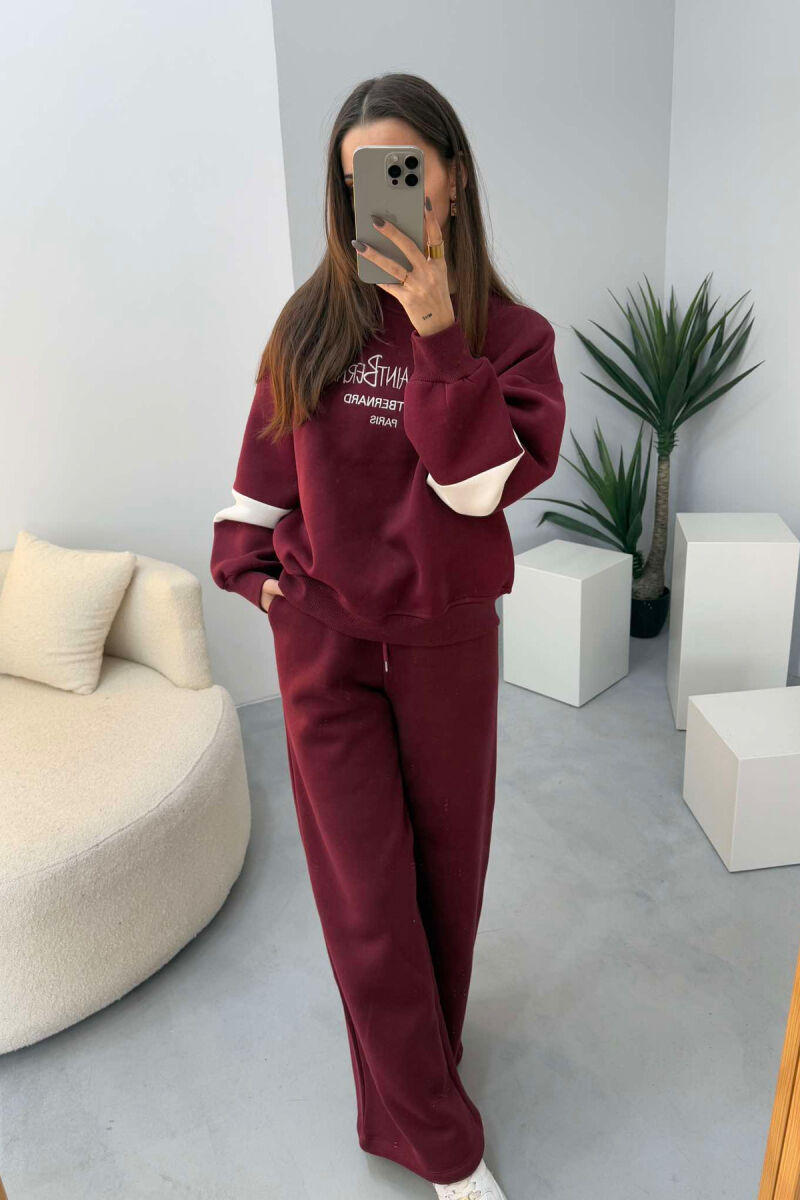 SAINTBERNARD FLUFFY WOMEN SET BURGUNDY/VISHNJE - 5